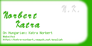 norbert katra business card